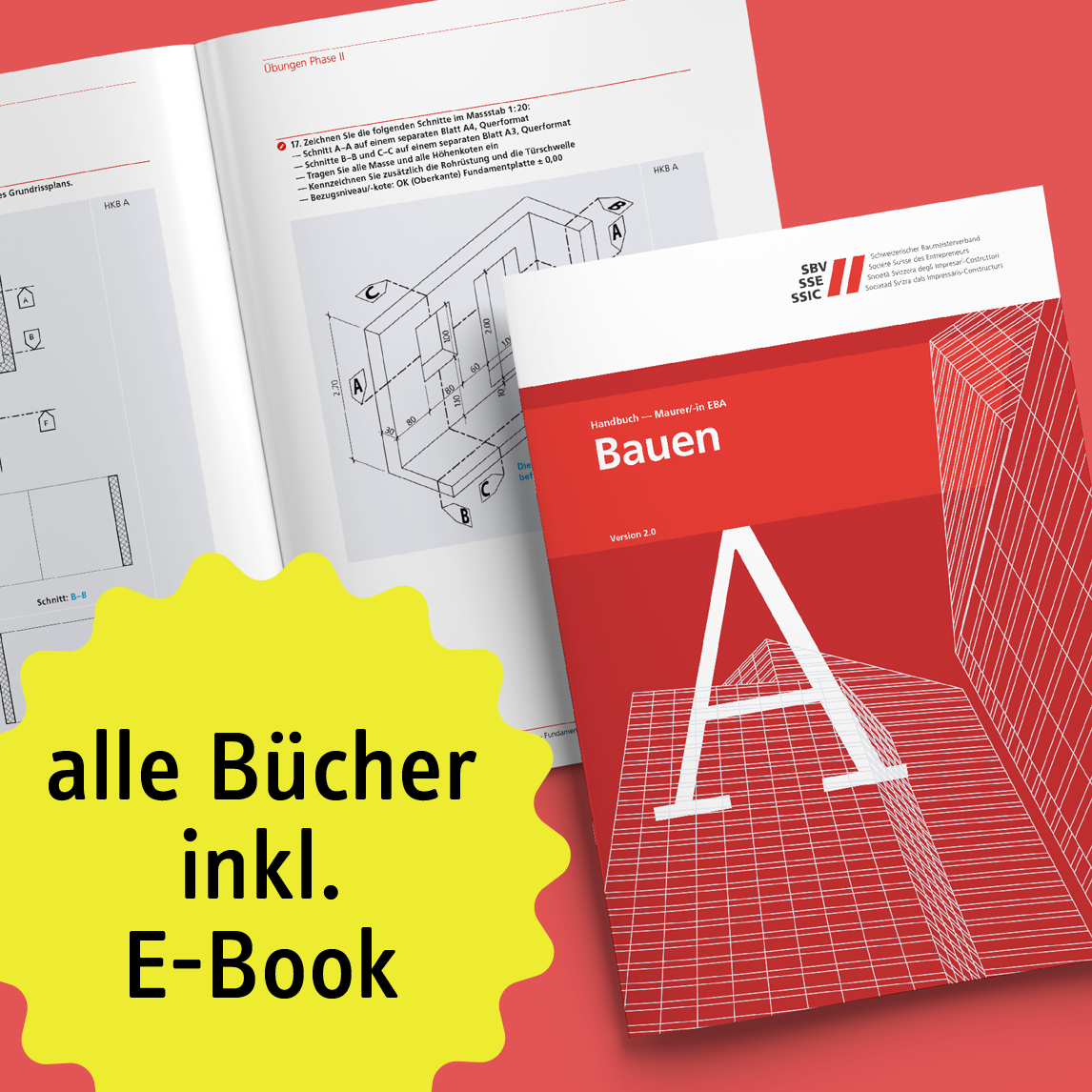 Set Lehrmittel SBV -  Maurer EBA - Handbücher & Projektdossier (Print & Digital)